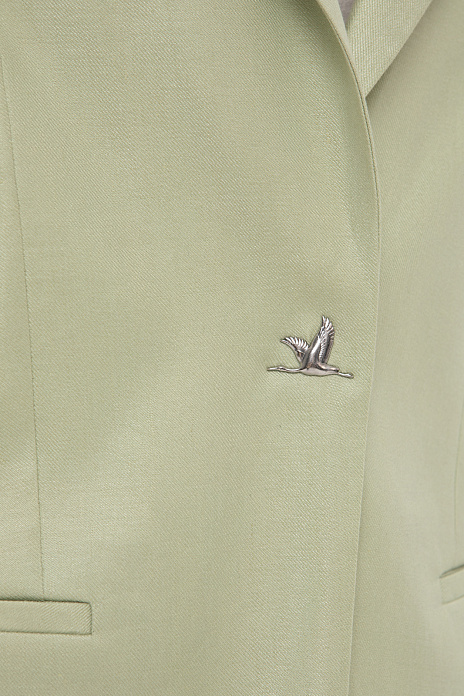 Пиджак изо льна и вискозы, цвет Оливковый