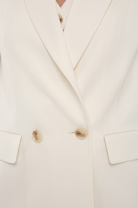 Пиджак из смесовой шерсти белого цвета, цвет Белый