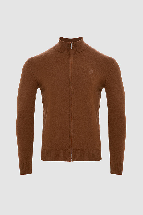 Кардиган из шерсти, цвет Коричневый
