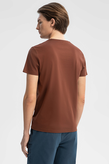 Футболка из мерсеризованного хлопка, цвет Коричневый