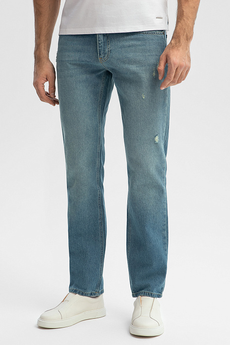 Джинсы свободного силуэта, цвет Голубой светлый