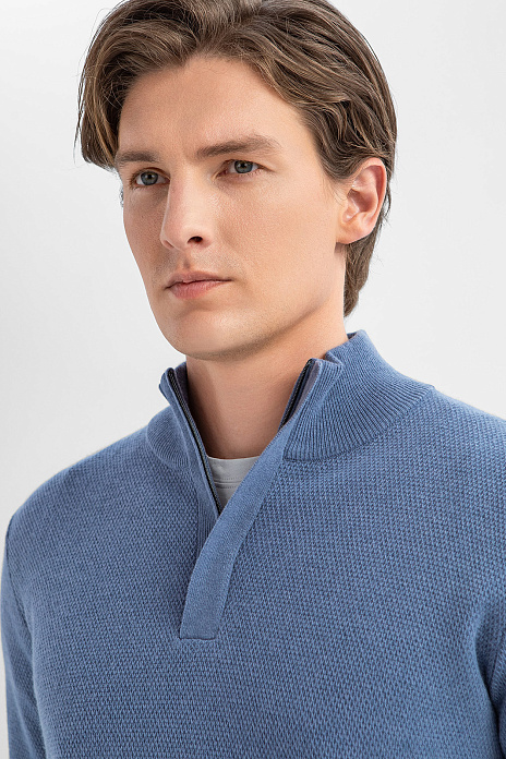 Джемпер из шерсти и кашемира, цвет Голубой темный