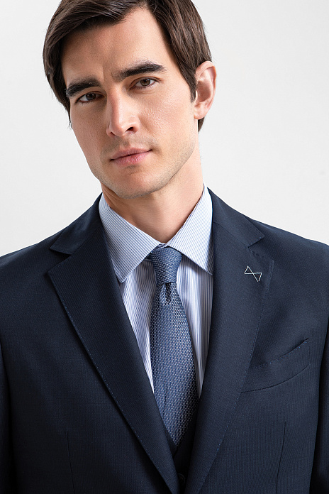 Пиджак из шерсти, цвет Синий темный