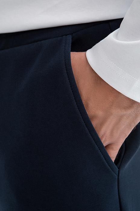 Брюки спортивные из хлопка, цвет Синий темный