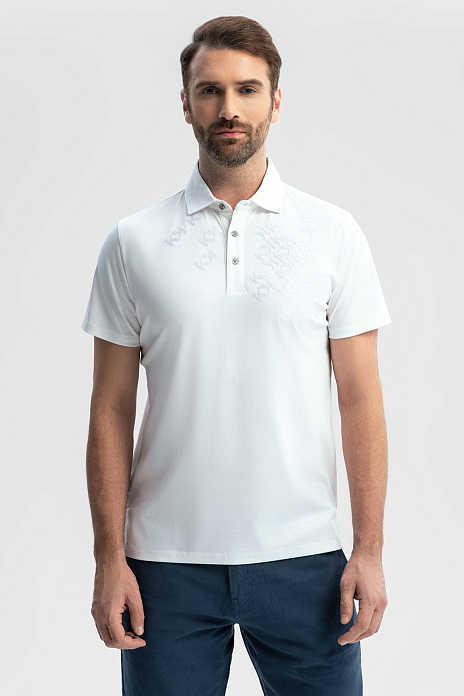 Поло из мерсеризованного хлопка, цвет Белый