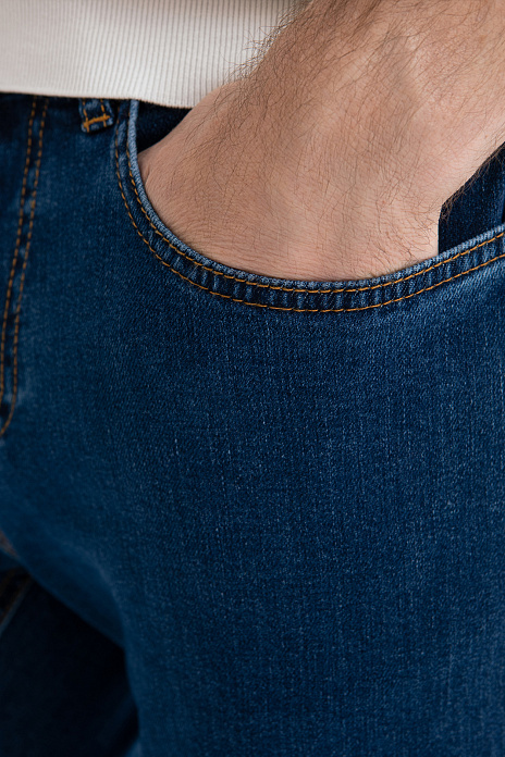 Джинсы прямого силуэта, цвет Синий