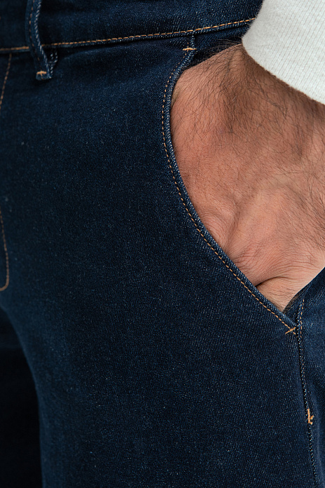 Джинсы прямого силуэта, цвет Синий темный