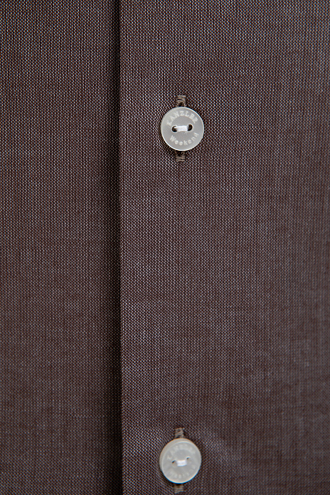 Сорочка из итальянской хлопковой ткани Carlo Bassetti, цвет Коричневый