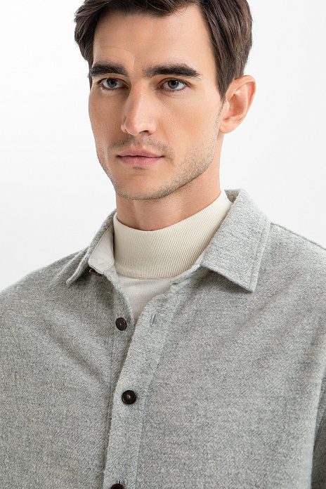 Сорочка из шерсти, лимитированная коллекция, цвет Бежевый