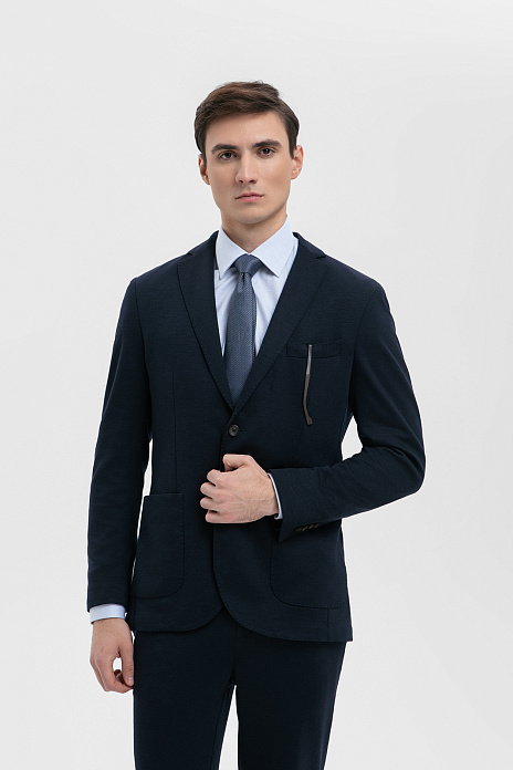 Пиджак из шерсти, лимитированная коллекция, цвет Синий темный