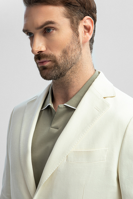 Пиджак изо льна и тенсела, цвет Белый