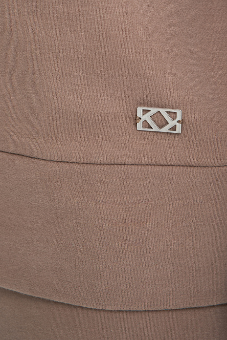 Толстовка из хлопка утепленная с начесом, цвет Мокко