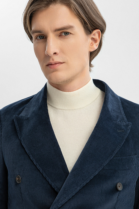 Пиджак Limited edition из вельвета Duca Visconti Di Modrone, цвет Синий темный