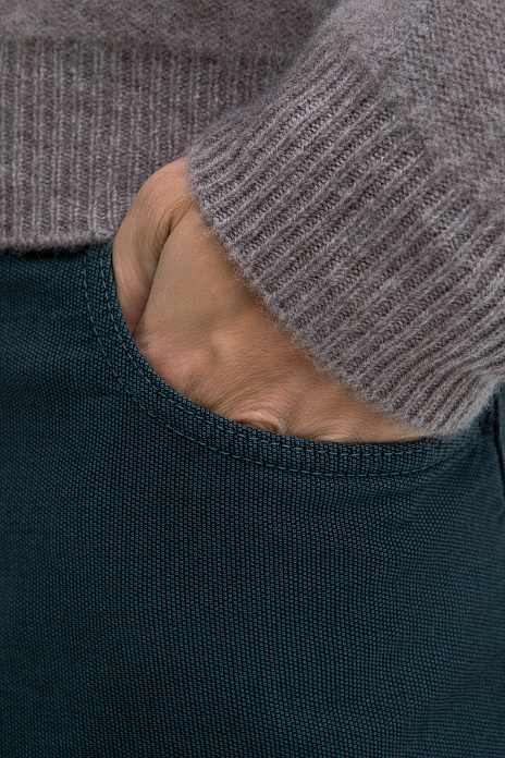 Брюки из хлопка, цвет Зеленый