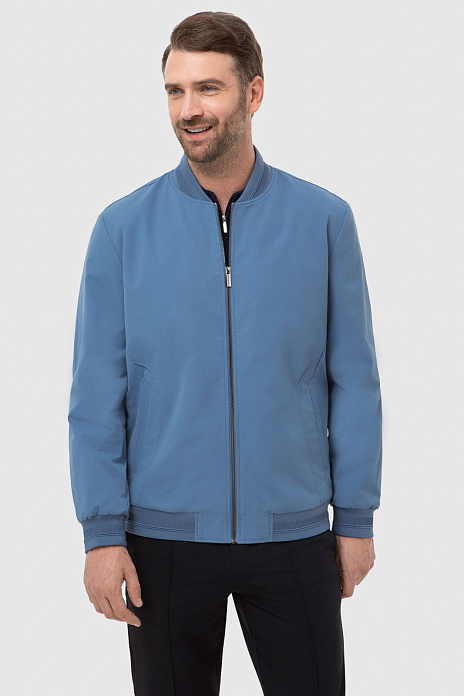Голубой бомбер с водоотталкивающей обработкой, цвет Голубой