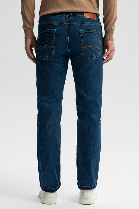 Джинсы комфортного силуэта, цвет Синий темный