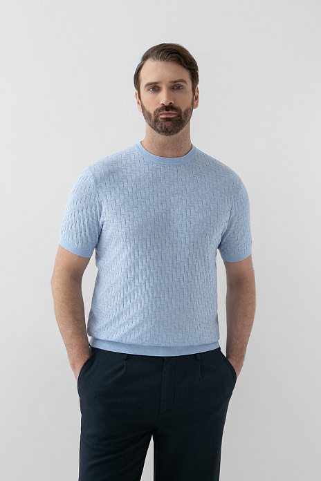 Футболка из хлопка Пима, цвет Голубой светлый