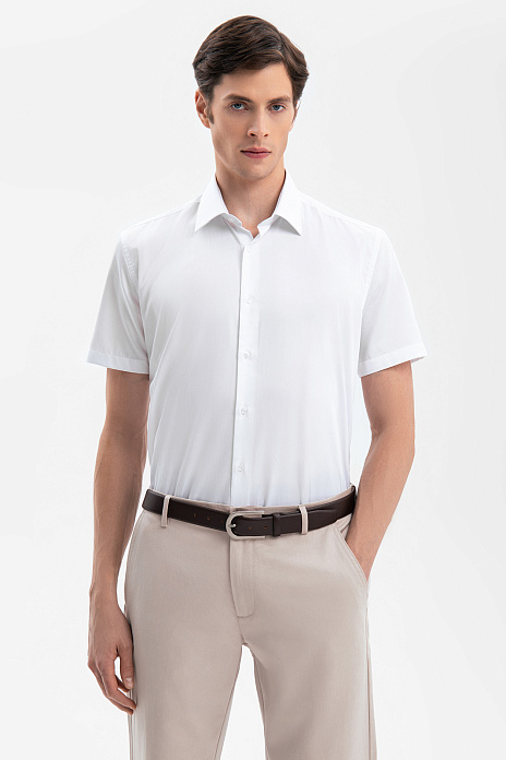 Сорочка с коротким рукавом из хлопка, цвет Белый