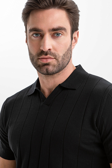 Поло из хлопка Пима, цвет Черный