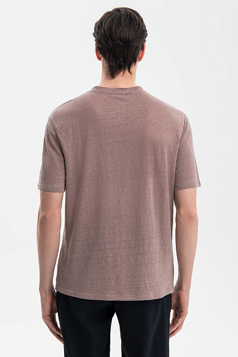 Футболка изо льна, цвет Коричневый