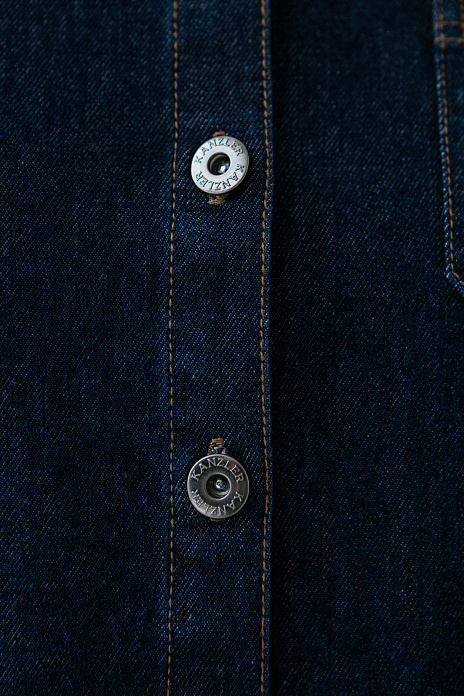 Джинсовая рубашка, цвет Синий темный