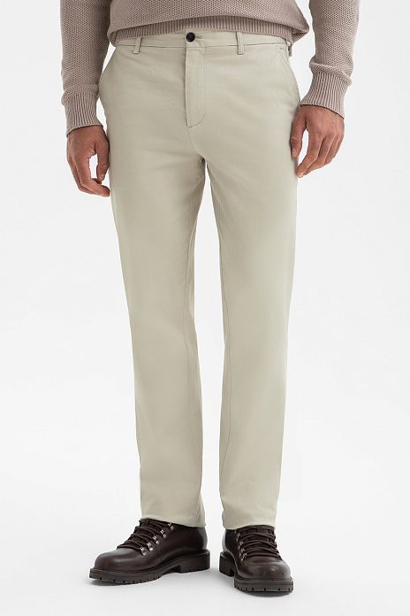 Брюки из хлопка, цвет Бежевый светлый