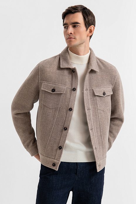 Куртка из шерсти и кашемира, лимитированная коллекция, цвет Бежевый