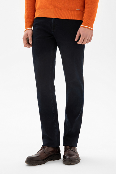 Джинсы свободного силуэта, цвет Синий темный