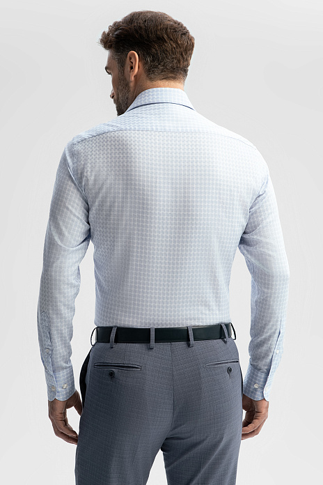 Сорочка из хлопка и лиоцелла, цвет Голубой светлый