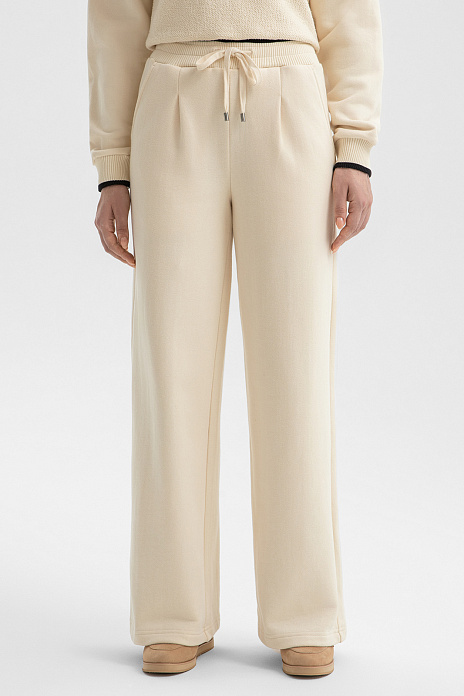 Брюки спортивные из хлопка, цвет Молочный