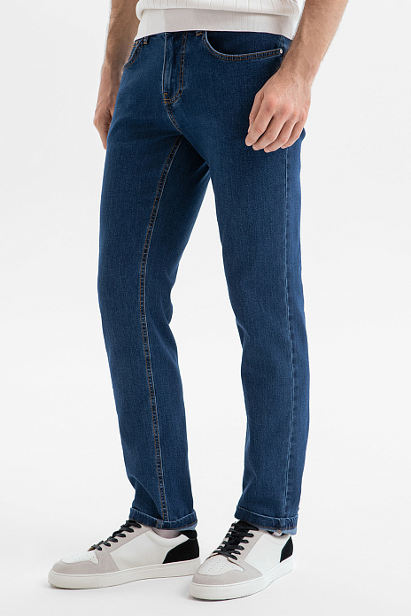 Джинсы прямого силуэта, цвет Синий