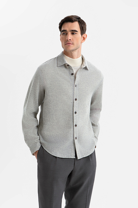 Сорочка из шерсти, лимитированная коллекция, цвет Бежевый