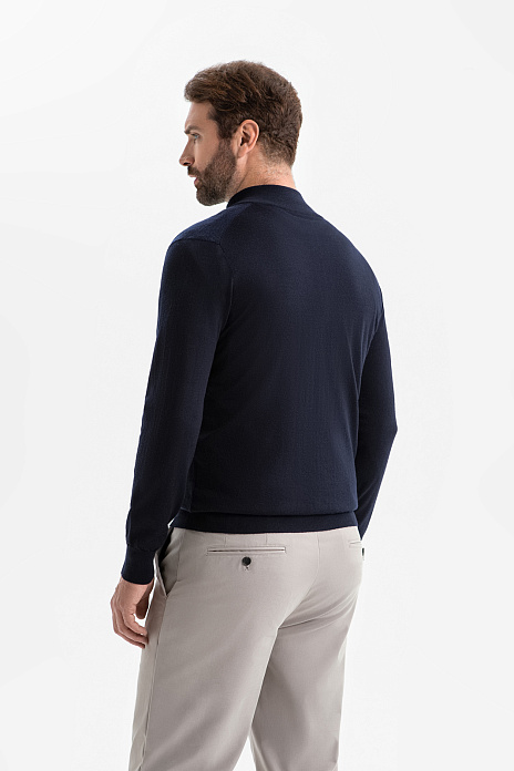 Кардиган из шерсти, цвет Синий темный