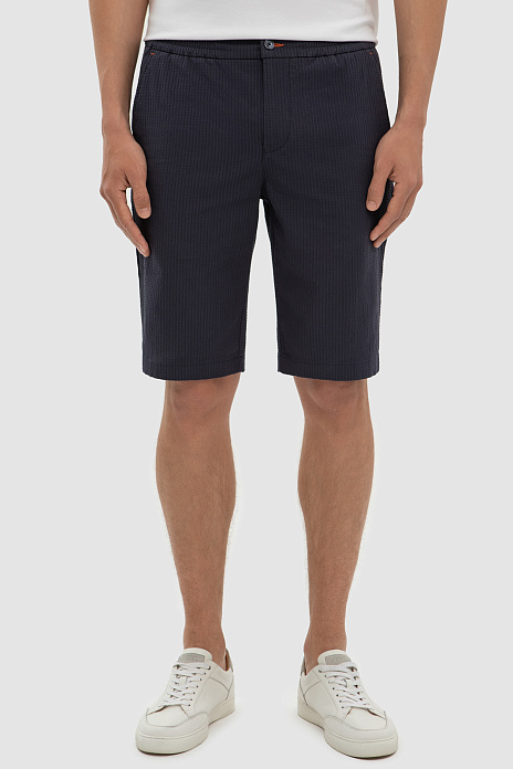 Синие хлопковые шорты, цвет Синий темный